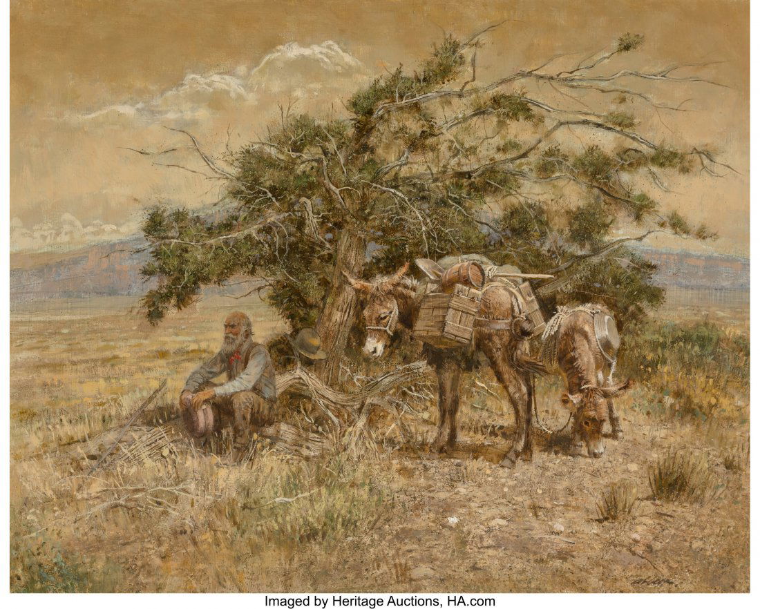 Robert Kennedy Abbett (American, b. 1926) Homewa: Robert Kennedy Abbett (American, b. 1926) Homeward Bound Oil on Masonite 24 x 30 inches (61.0 x 76.2 cm) Signed lower right: Abbett HID03101062020 © 2020 Heritage Auctions | All Rights Reserved