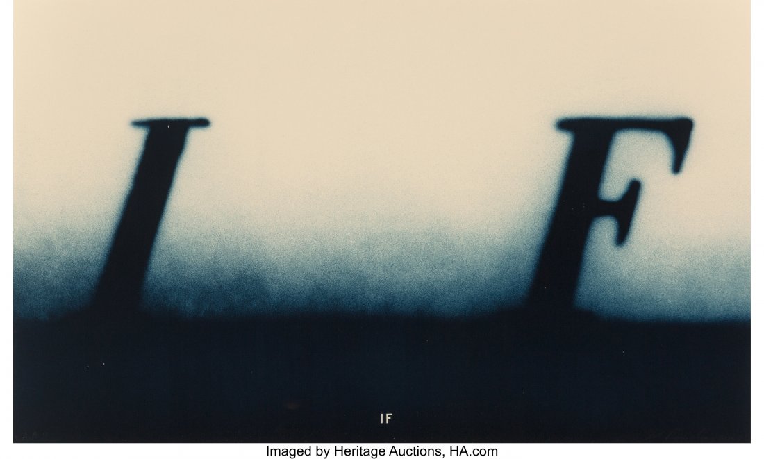 Ed Ruscha (b. 1937) If, 2000 Lithograph in color: Ed Ruscha (b. 1937) If, 2000 Lithograph in colors on Arches paper 22 x 36 inches (55.9 x 91.4 cm) (sheet) A.P. 11/20 (aside from an edition of 75) Signed, numbered, and dated in pencil along lower edg