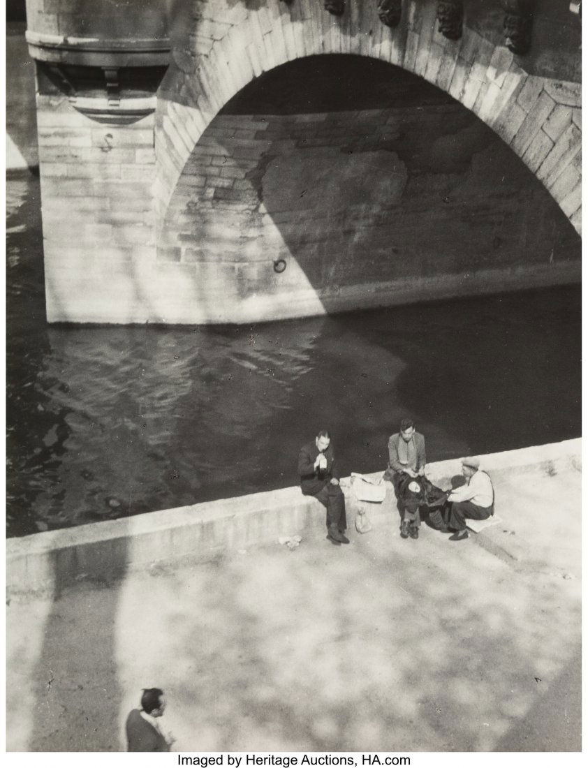 Aileen Ballin Cramer (American, 1917-2005) Banks: Aileen Ballin Cramer (American, 1917-2005) Banks of the Seine, Paris, 1955 Gelatin silver print, printed by Konrad Cramer 9-7/8 x 7-1/2 inches (25.1 x 19.1 cm) (image/sheet) Signed, titled, dated, and