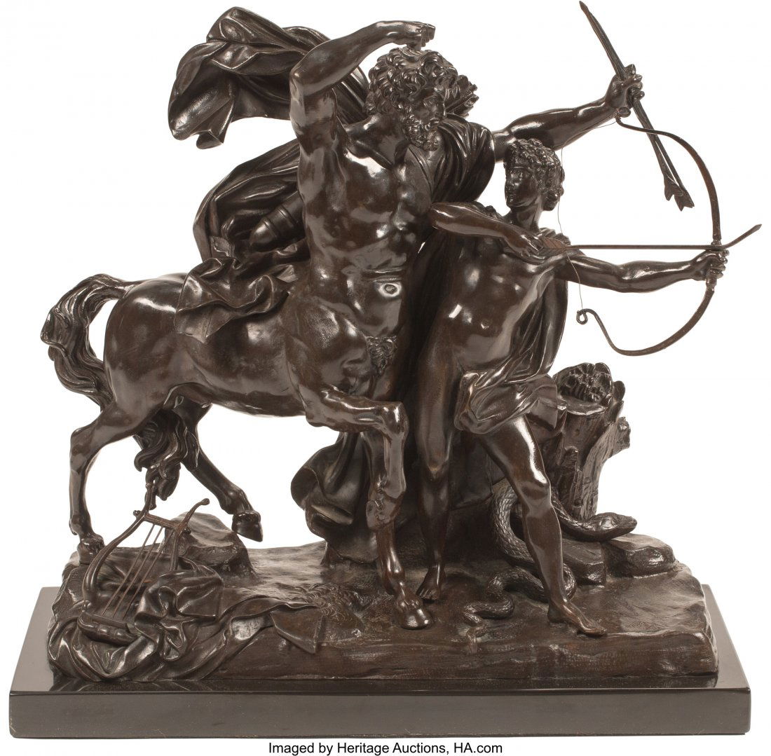 A Patinated Bronze Figural Group of a Centaur on (1 of 5)