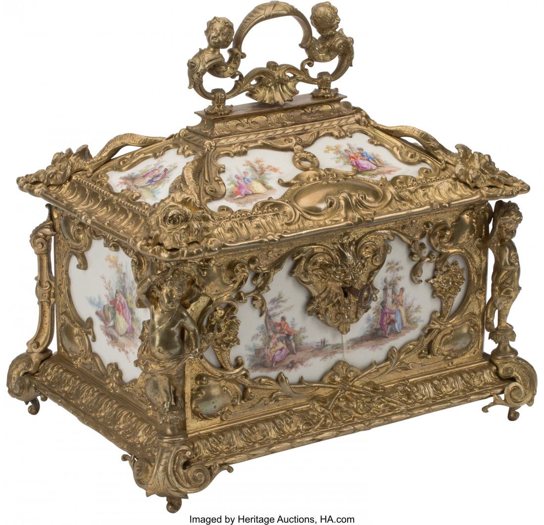 A Germain Porcelain Gilt Bronze Mounted Table Ca (1 of 4)