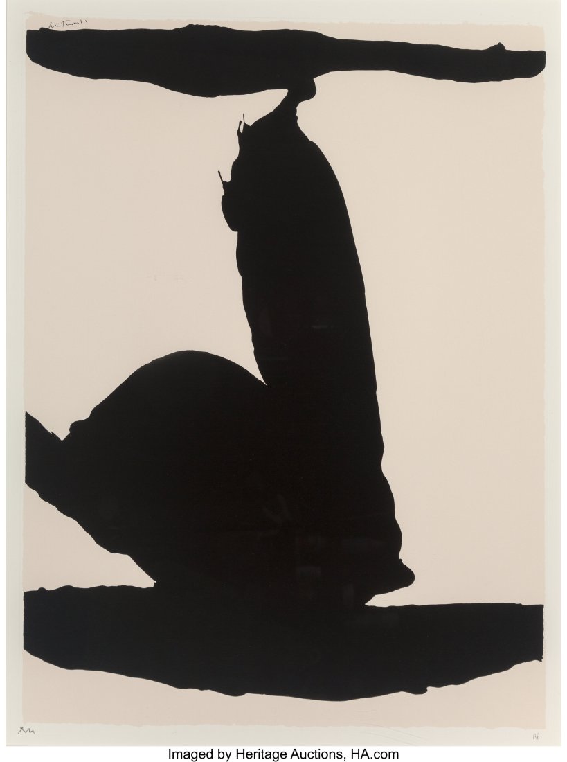 Robert Motherwell (1915-1991) Africa I, from Afr: Robert Motherwell (1915-1991) Africa I, from Africa Suite, 1970 Screenprint on wove paper 28 x 40-1/4 inches (71.1 x 102.2 cm) (sheet) A&per