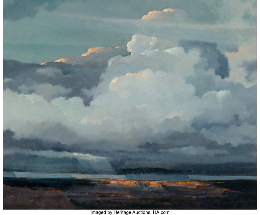 Eric Sloane (American, 1905-1985) Grand Canyon,: Eric Sloane (American, 1905-1985) Grand Canyon, 1965 Oil on Masonite 27-1/2 x 33 inches (69.9 x 83.8 cm) Signed, dated, and inscribed on t