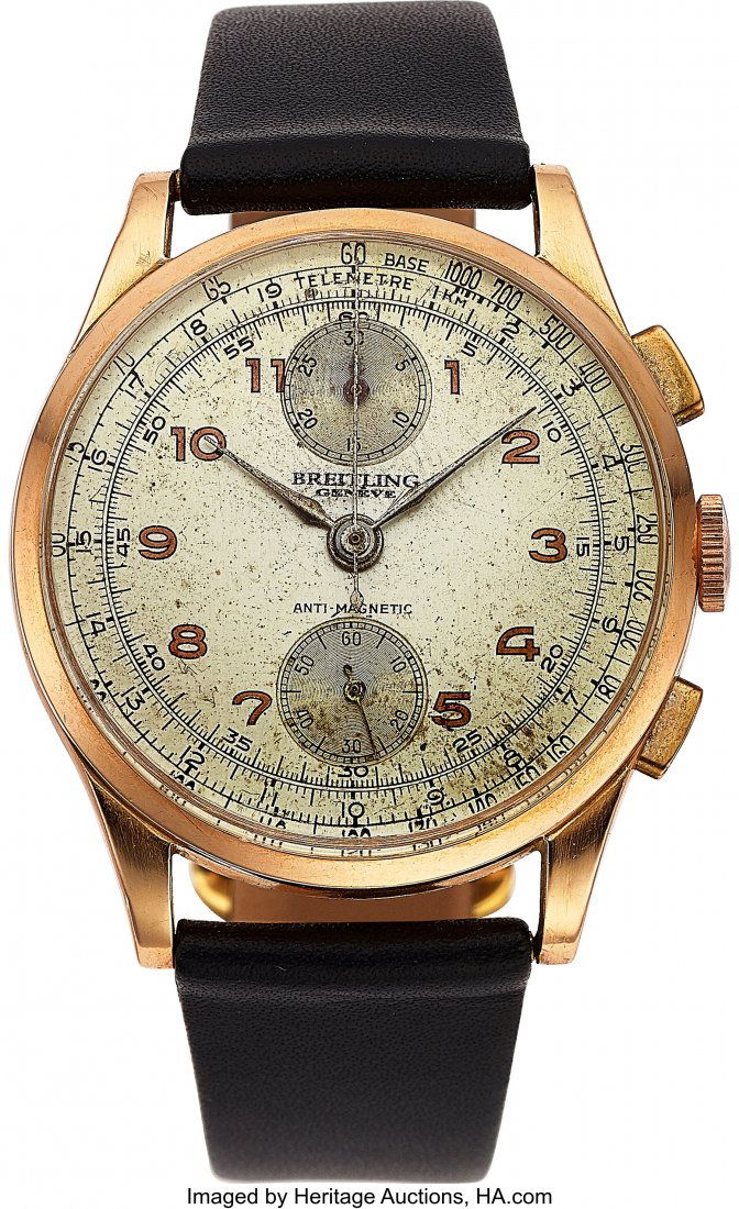 Breitling 18k Rose Gold, Thin Case, Manual Wind (1 of 4)