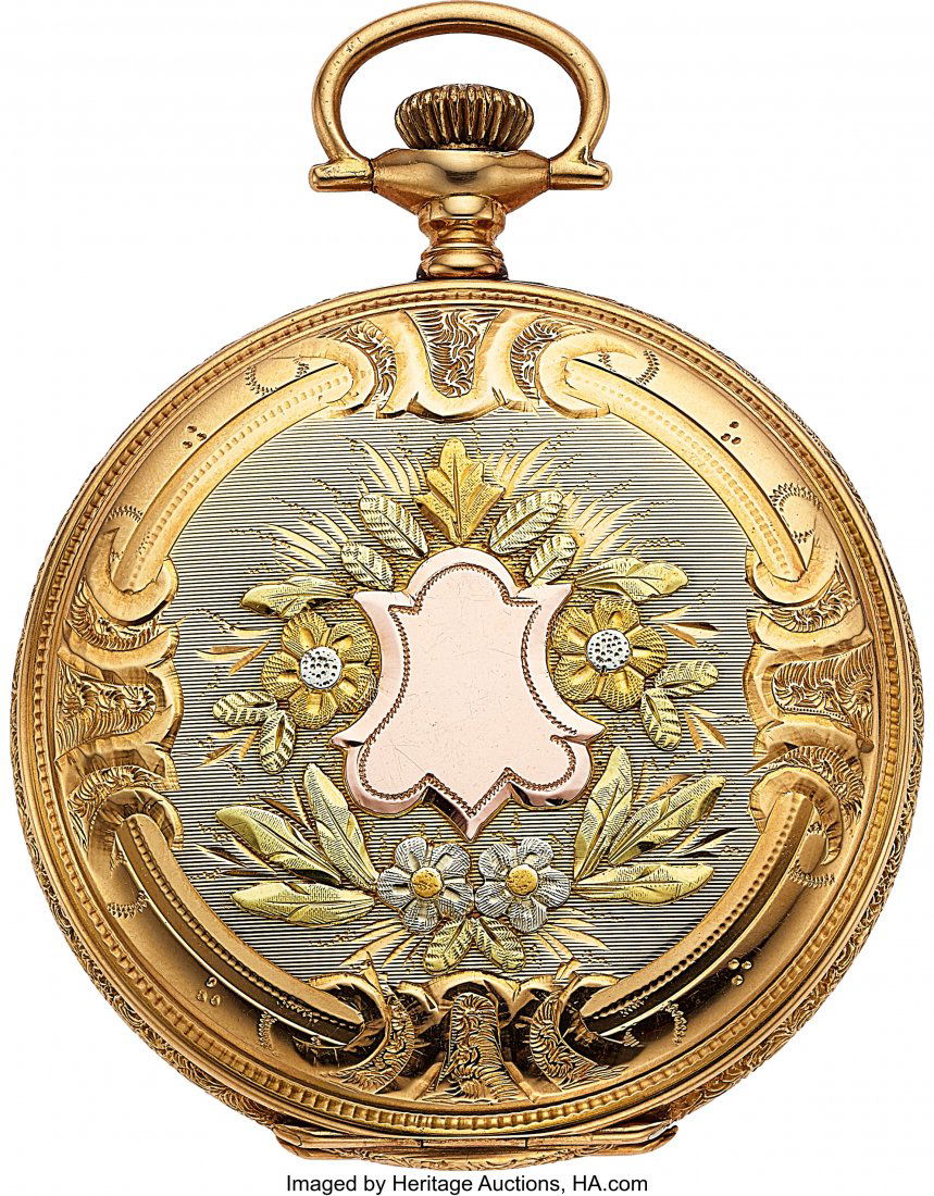 Elgin, 14k Multicolor 12 Size, Fancy Dial, circa (1 of 3)