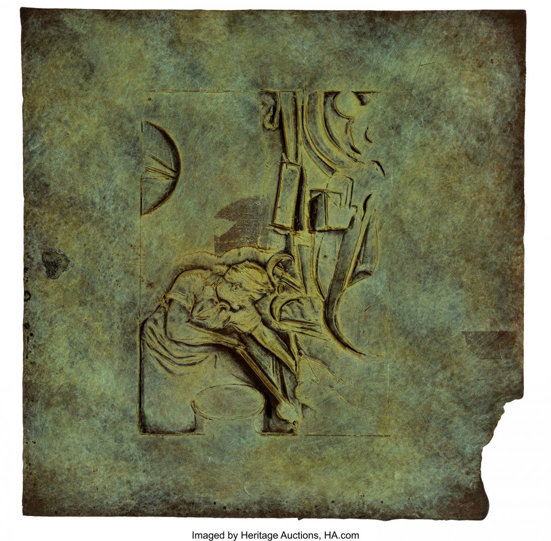 Robert Graham (1938-2008) Social Programs - Outd: Robert Graham (1938-2008) Social Programs - Outdoor Market, from Franklin Delano Roosevelt Memorial Plates, dedicated in 1997 Bronze relief with unique green/brown patina 12-