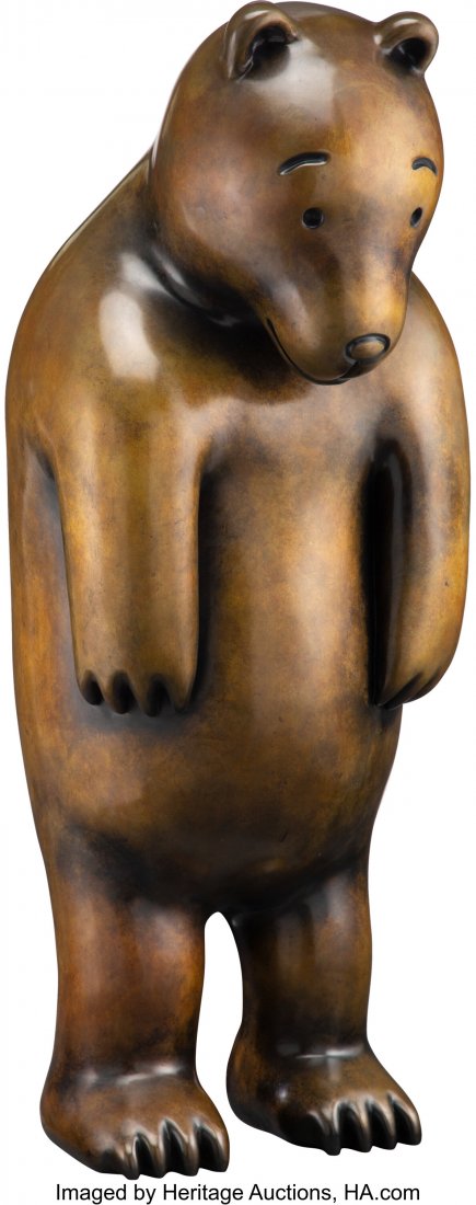 Tom Otterness (b. 1952) Bear, 1998 Bronze 38 x 1: Tom Otterness (b. 1952) Bear, 1998 Bronze 38 x 14 x 14 inches (96.5 x 35.6 x 35.6 cm) Ed. 1/6 Incised with signature, number&comm