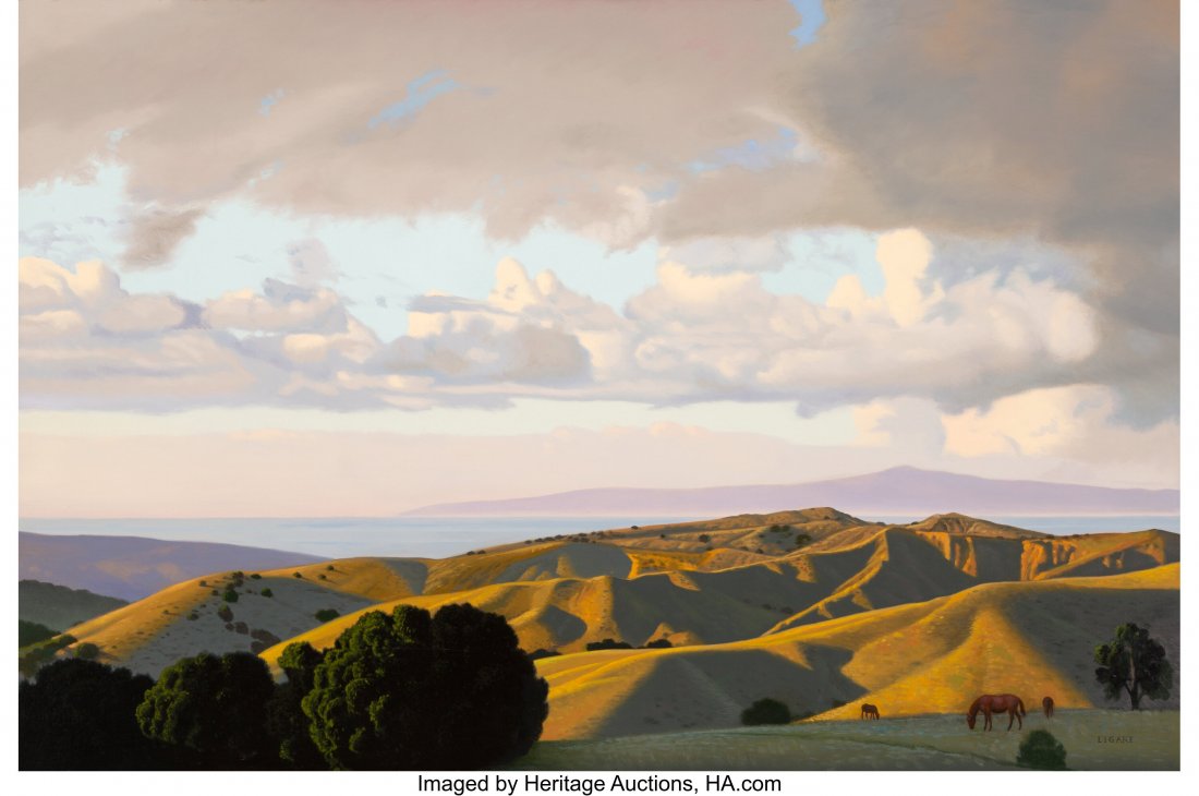 David Ligare (b. 1945) Landscape with a Red Pony: David Ligare (b. 1945) Landscape with a Red Pony, 1999 Oil on canvas 32 x 48 inches (81.3 x 121.9 cm) Signed lower right: Ligare Signed and dated o