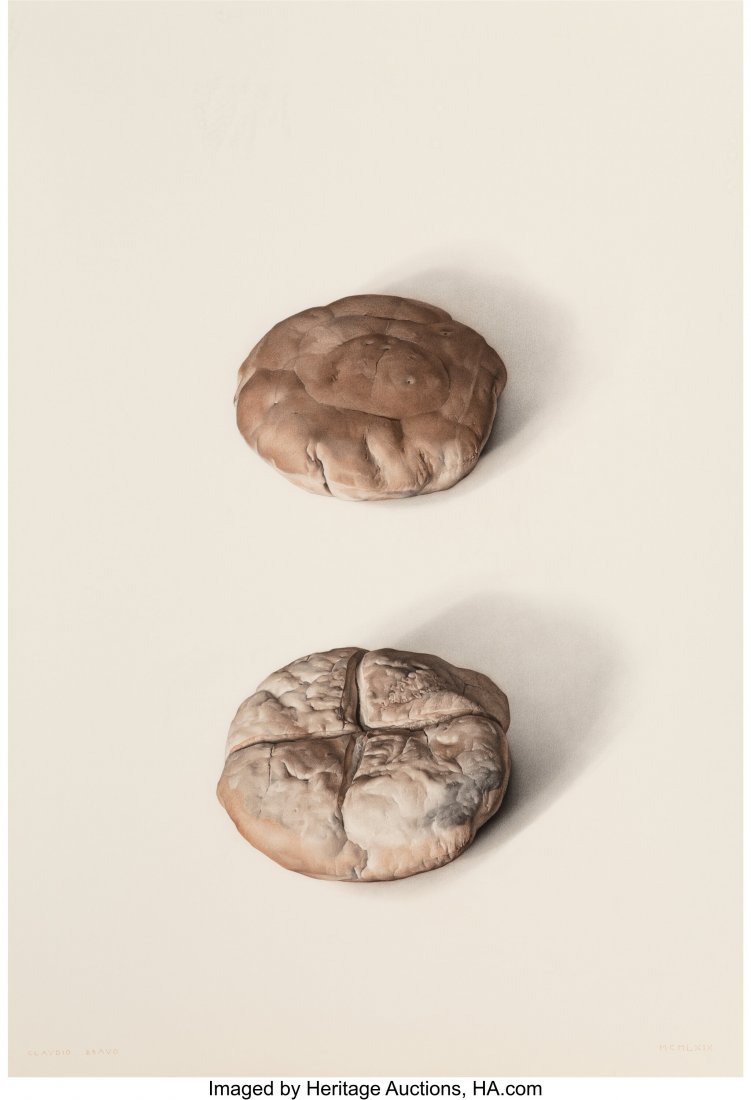 Claudio Bravo (1936-2011) Composition, 1969 Char: Claudio Bravo (1936-2011) Composition, 1969 Charcoal and pastel on board 40-1/4 x 28-3/4 inches (102.2 x 73 cm) Signed and dated in red pencil along lower edge