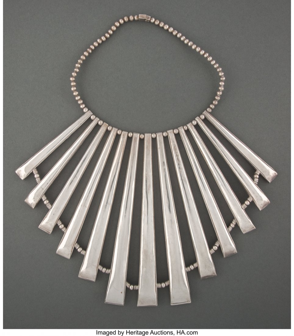 A Graziella Laffi Silver Necklace, Lima, Peru, c (1 of 2)