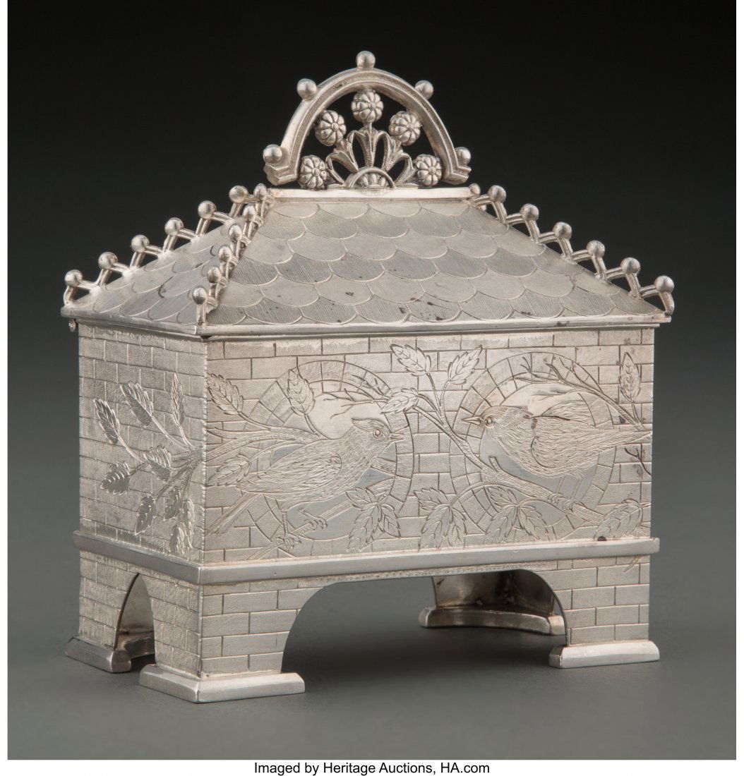 A James W. Tufts Co. Silver-Plated Jewelry Box, (1 of 5)