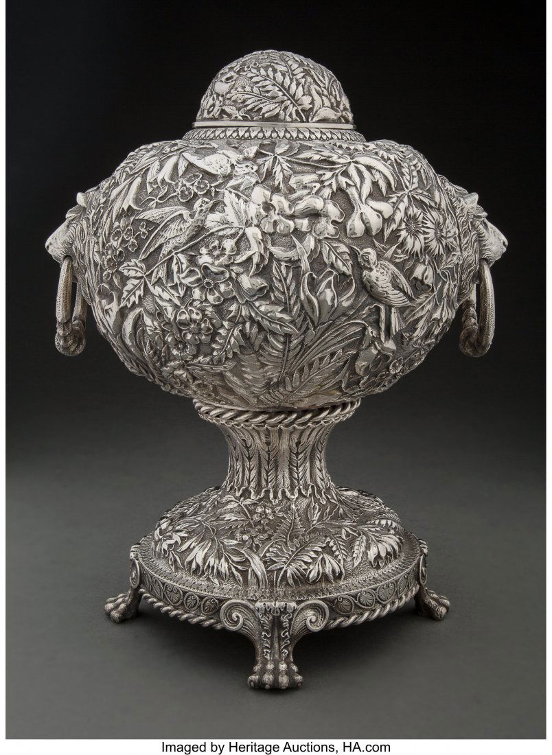 A Kirk & Sons Coin Silver Covered Urn, Baltimore (1 of 5)