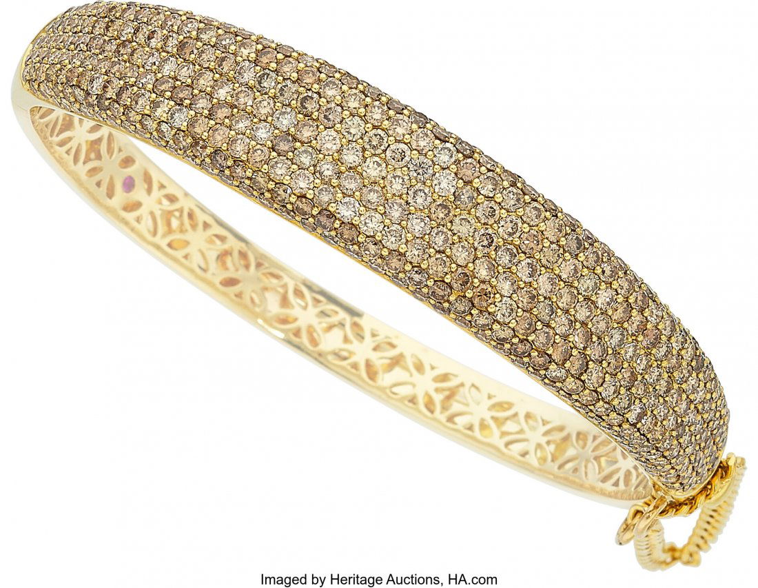 Colored Diamond, Gold Bracelet  Stones: Full-cut (1 of 2)