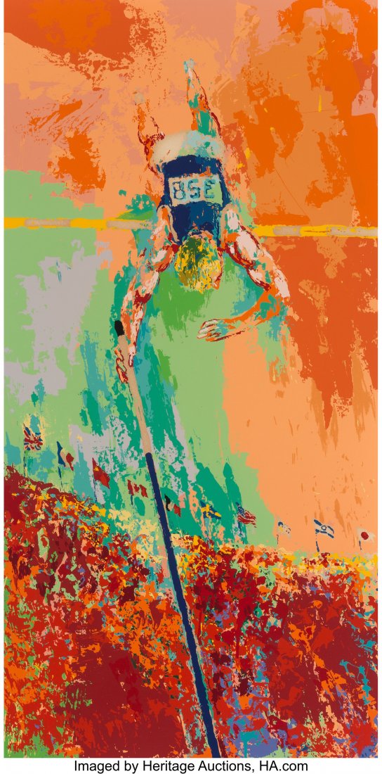 LeRoy Neiman (American, 1921-2012) Olympic Pole : LeRoy Neiman (American, 1921-2012) Olympic Pole Vaulting Moscow, 1979 Serigraph in colors on paper 42 x 21 inches (106.7 x 53.3 cm) (image) Ed&p