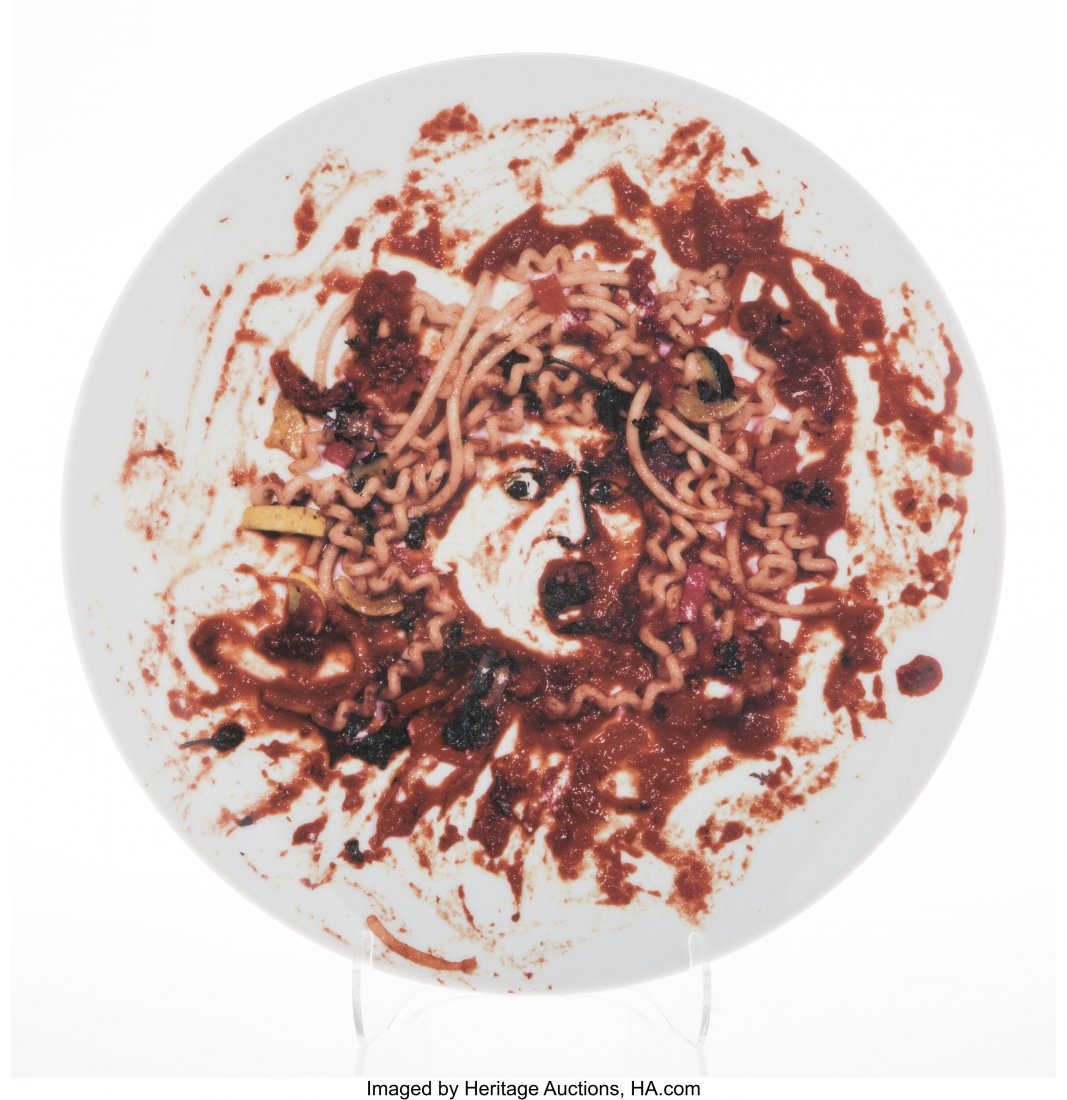 Vik Muniz (b. 1961) Medusa Marinara, for the Pet: Vik Muniz (b. 1961) Medusa Marinara, for the Peter Norton Family Christmas Project, 1999 Ceramic plate 12-1/2 inches (31.8 cm) diameter No. 62