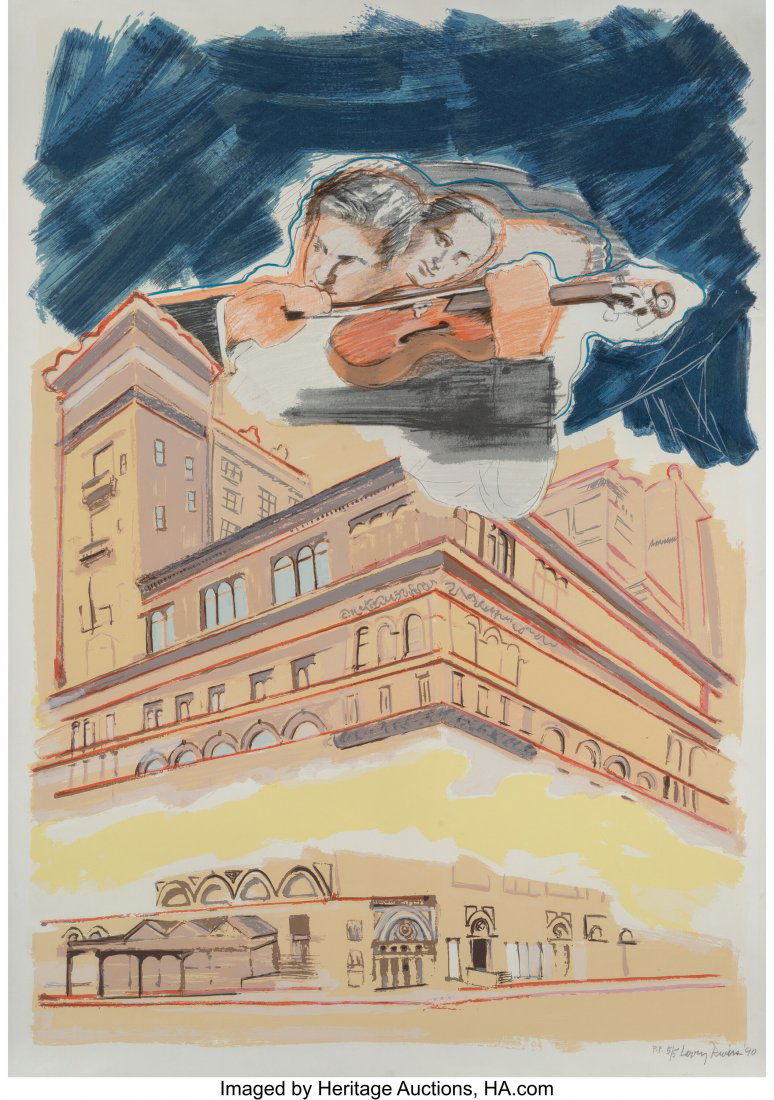 Larry Rivers (1923-2002) Carnegie Hall, from the: Larry Rivers (1923-2002) Carnegie Hall, from the Carnegie Hall 100th Anniversary Portfolio, 1990 Lithograph in colors on wove paper 57 x 40-1/2 inches (144.8 x 10