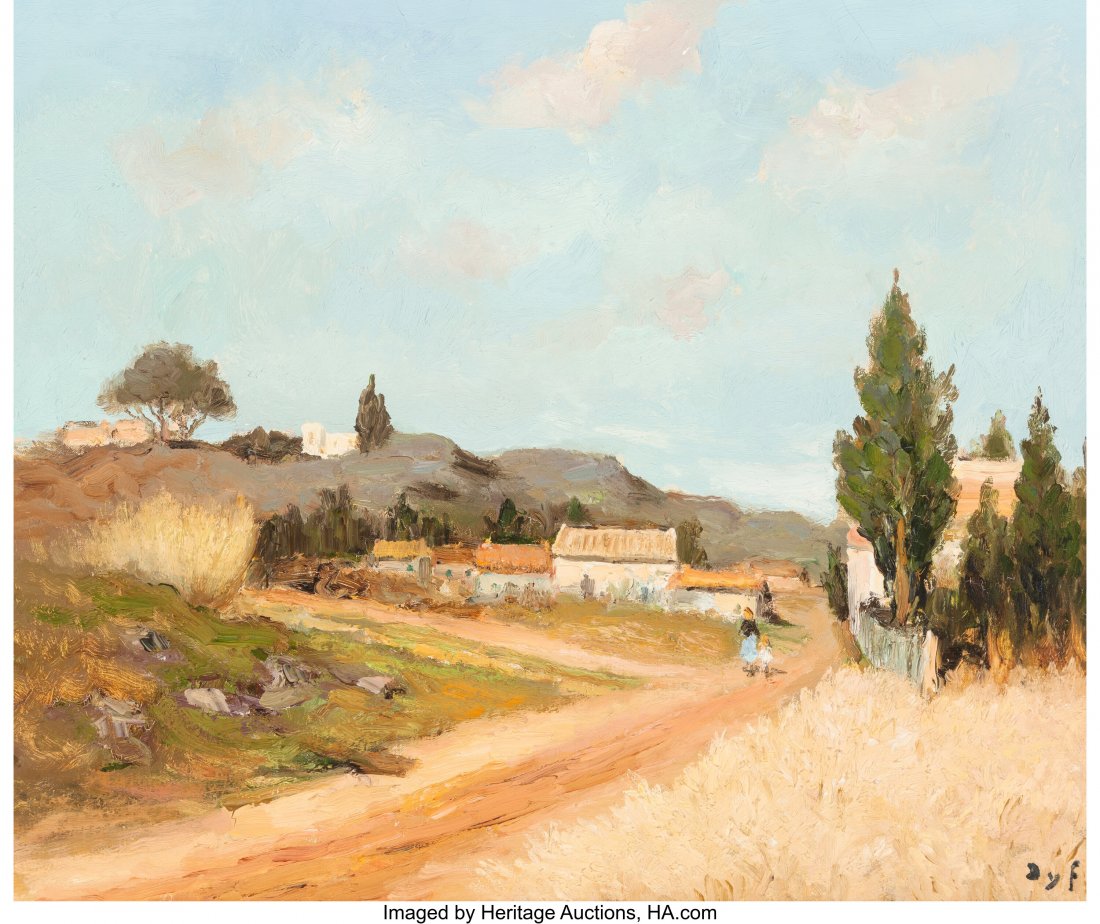 Marcel Dyf (French, 1899-1985) Campagne de St. T: Marcel Dyf (French, 1899-1985) Campagne de St. Tropez (Pampelone), 1980 Oil on canvas 18-1/2 x 21-3/4 inches (47.0 x 55.2 cm) Sig