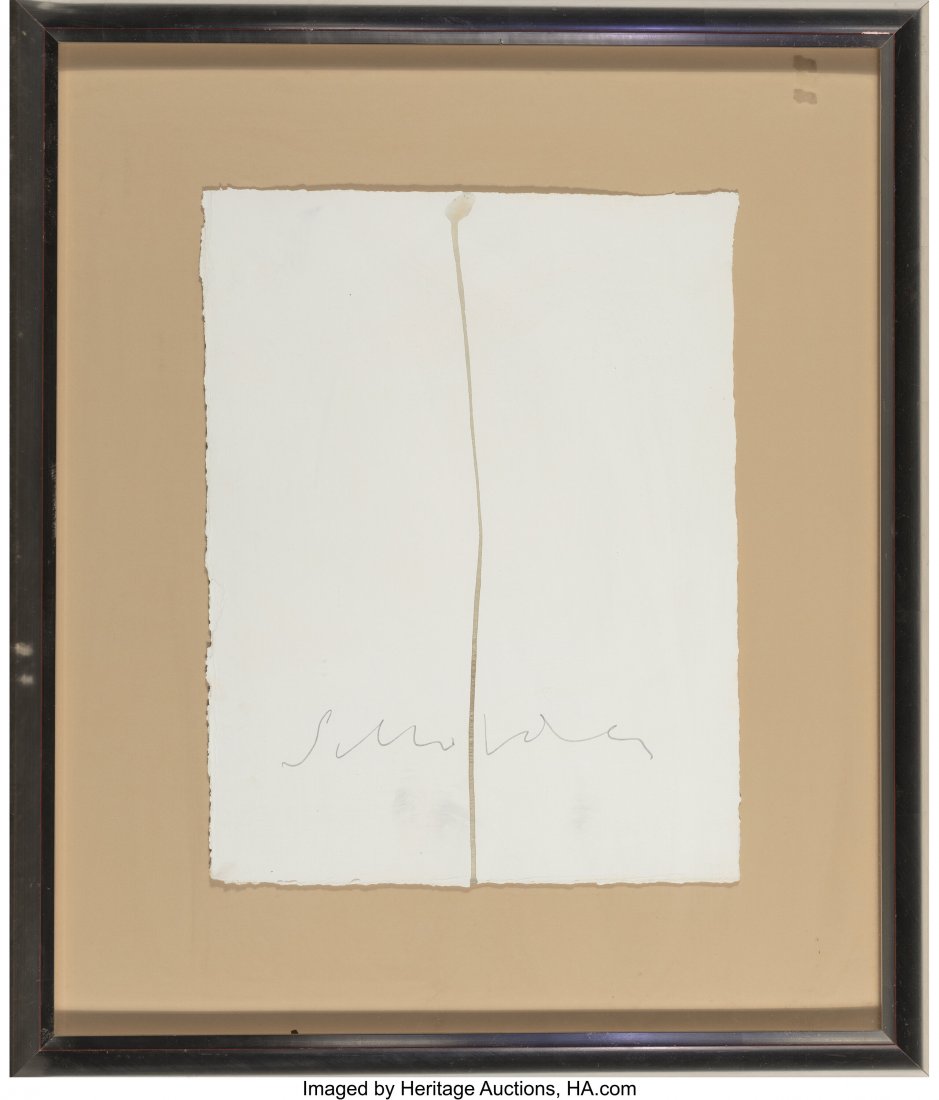 Fritz Scholder (Luiseno, 1937 - 2005) c. 1980 : Fritz Scholder (Luiseno, 1937 - 2005) c. 1980 watercolor on paper, signed along the bottom, Scholder, framed This lot is accompanied by the following letter&co