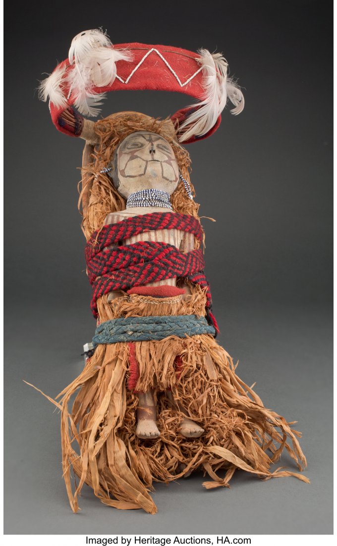 A Yuma / Mohave Cradle Doll  c. 1900  clay, pain (1 of 2)