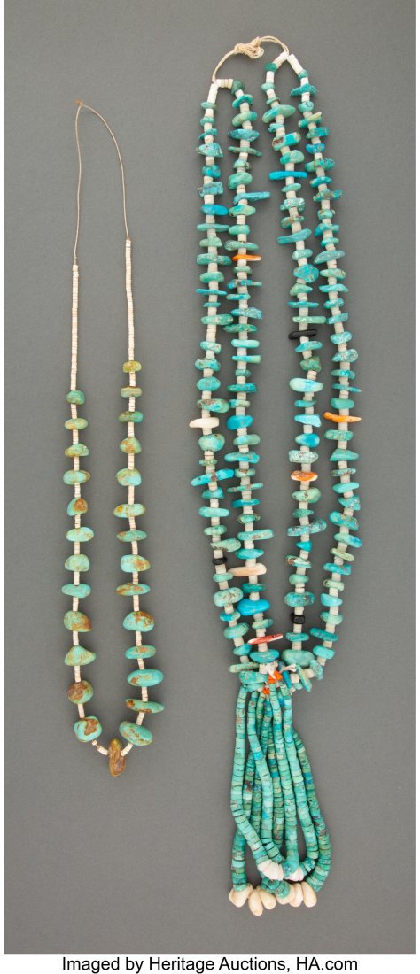 Two Southwest Nugget Necklaces  Lengths: 12 and (1 of 2)