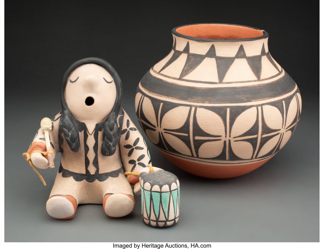 Two Southwest Pottery Items   including a Cochit (1 of 3)