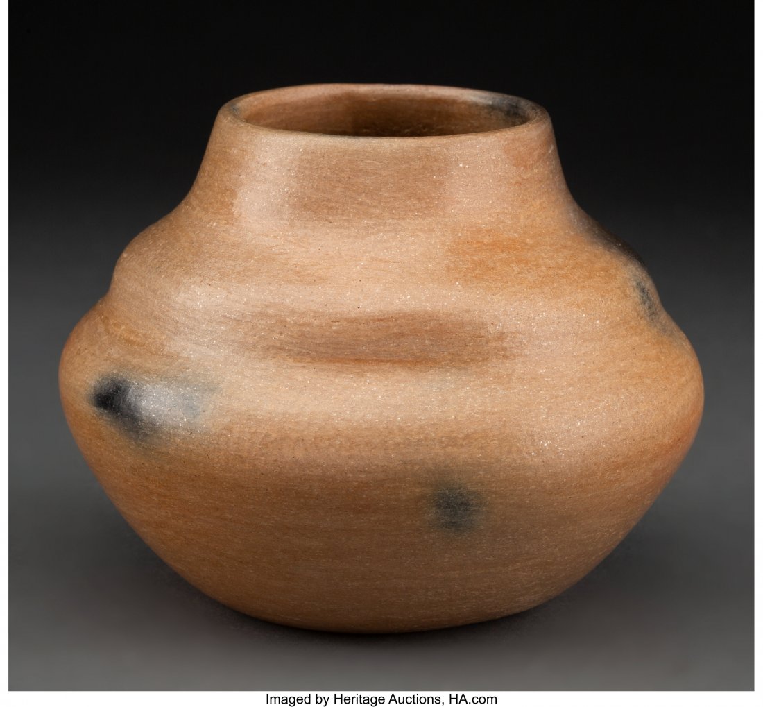 A Taos Micaceous Jar   Edna Romero  signed on th (1 of 3)