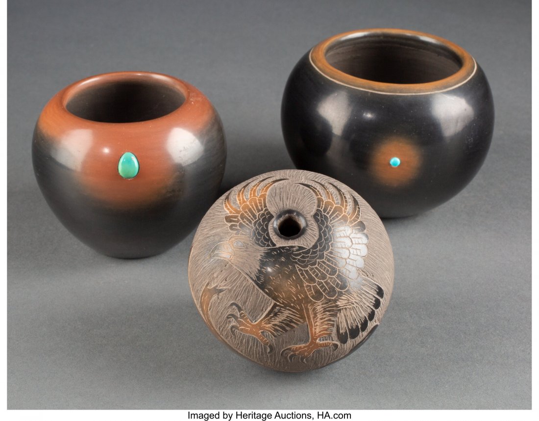 Three Southwest Blackware Jars   Dora Tse-Pe, Co (1 of 5)