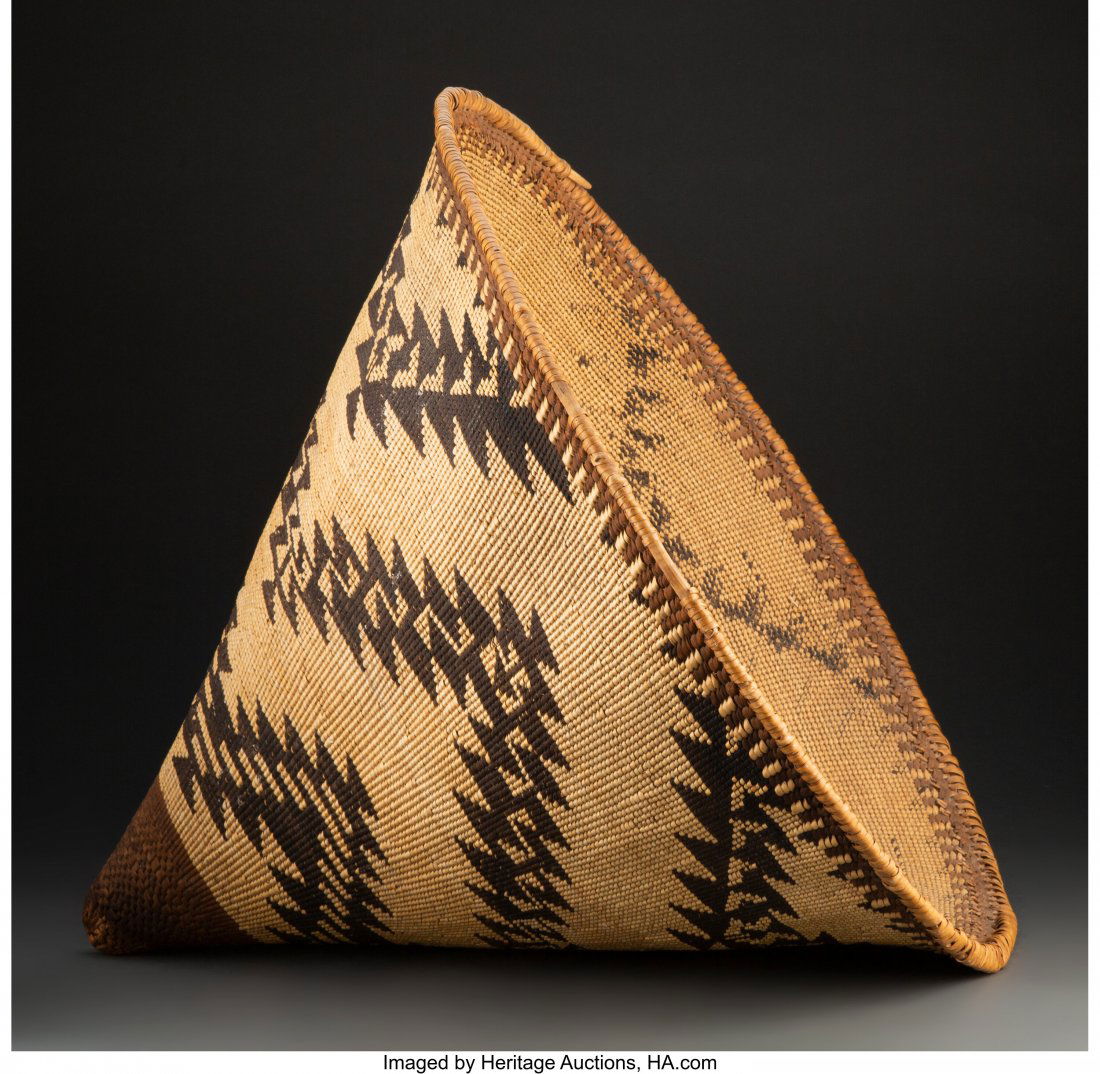 A Large Hat Creek or Pit River Twined Burden Bas (1 of 2)