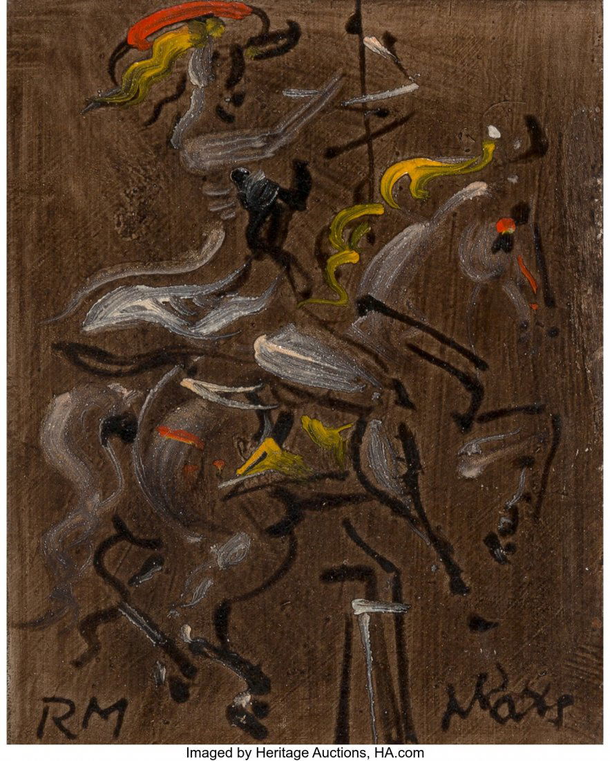 Reginald Marsh (American, 1898-1954) Merry-Go-Ro: Reginald Marsh (American, 1898-1954) Merry-Go-Round, Coney Island, circa 1938 Oil on board 4-1/4 x 4 inches (10.8 x 10.2 cm) Initialed lower lef