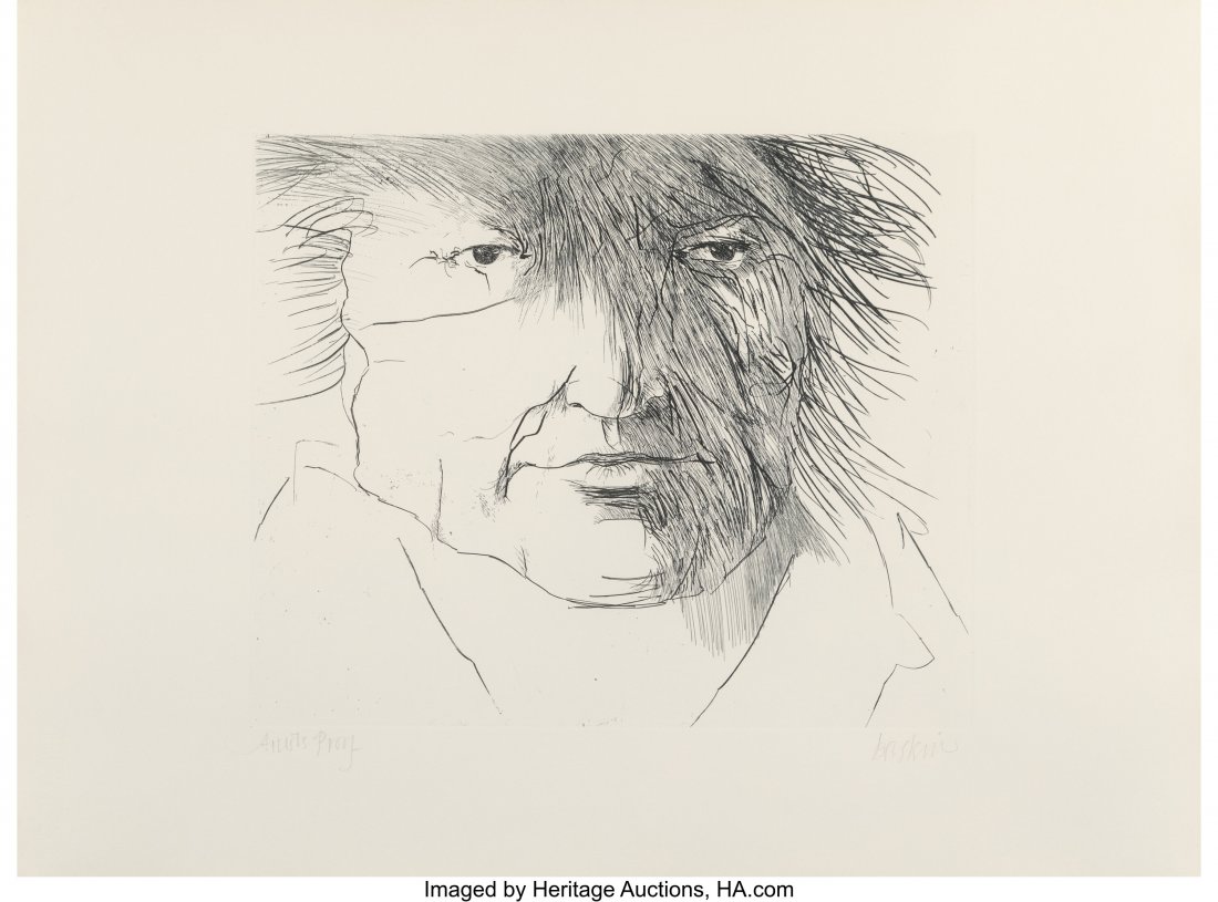 Leonard Baskin (1922-2000) Francisco de Goya, fr: Leonard Baskin (1922-2000) Francisco de Goya, from Ten Favorite Artists, 1962 Etching on Rives BFK paper 14-1/2 x 17-3/4 inches (36.8 x 45.1 cm) &