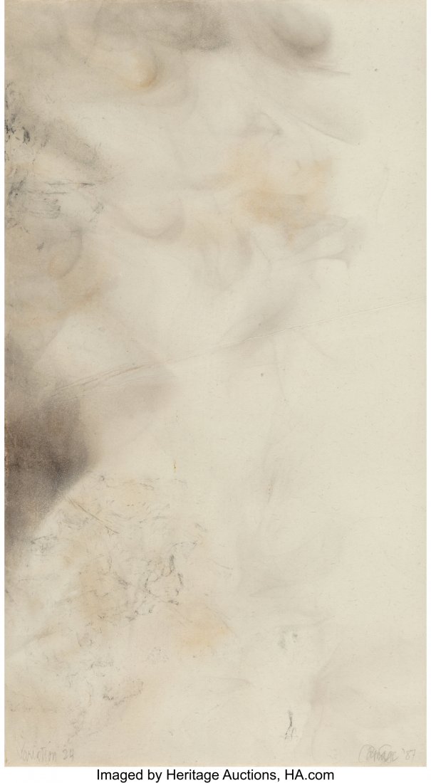 John Cage (1912-1992) Variations No. 24, 1987 Mo: John Cage (1912-1992) Variations No. 24, 1987 Monotype with branding on smoked paper 14 x 7-3/4 inches (35.6 x 19.7 cm) (sheet) Signed&comm