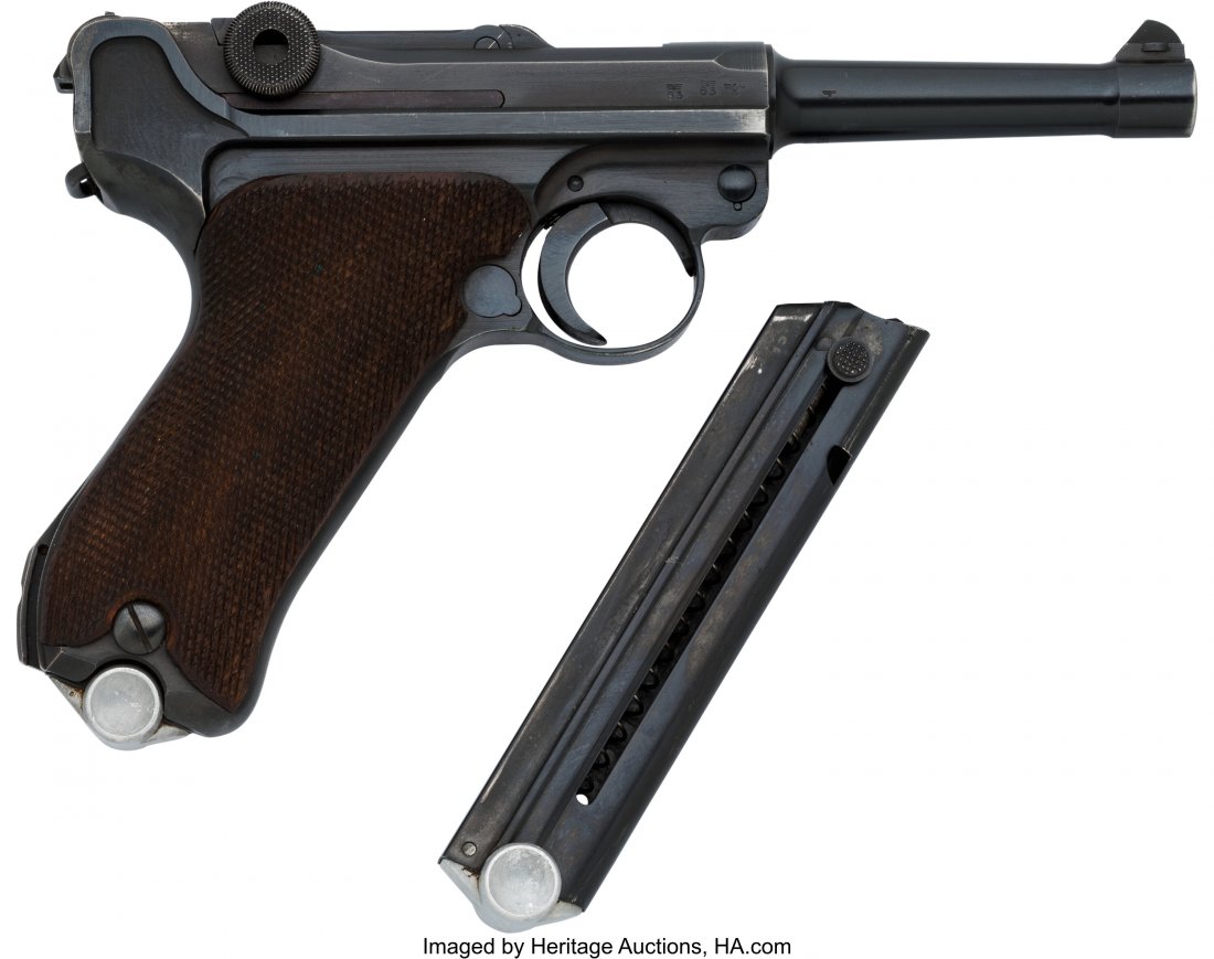 German 42 Code 1939 Luger Semi-Automatic Pistol. (1 of 2)