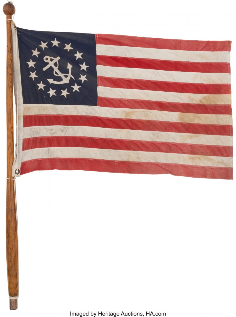 Yacht Ensign Attributed to Boat-1 of the USS Wes (1 of 3)