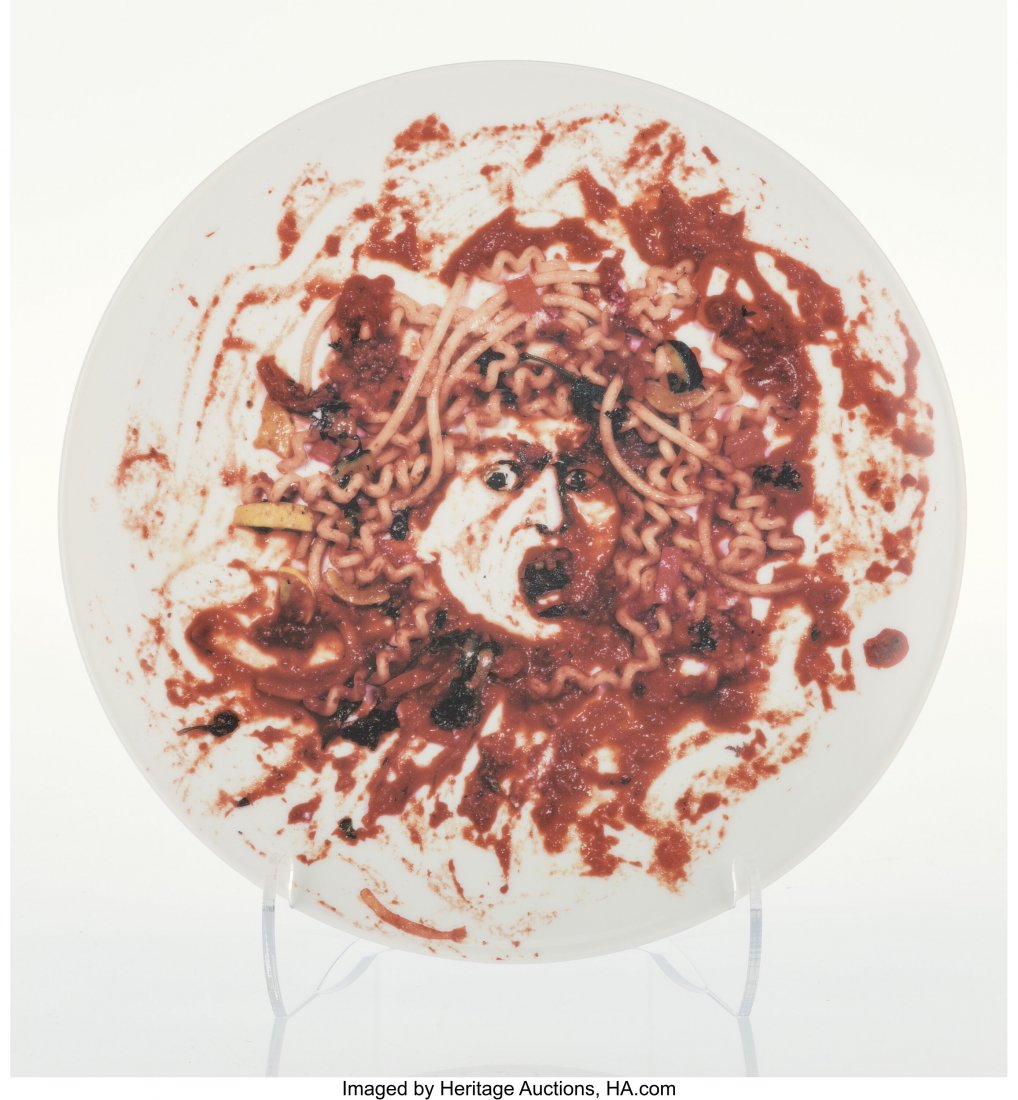 Vik Muniz (b. 1961) Medusa Marinara, for the Pet: Vik Muniz (b. 1961) Medusa Marinara, for the Peter Norton Family Christmas Project, 1999 Ceramic plate 12-1/2 inches (31.8 cm) diameter No. 37