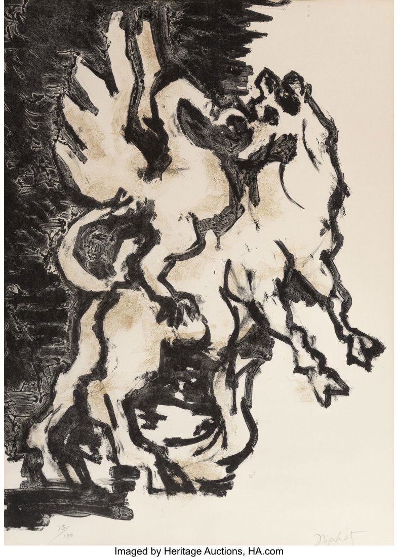 Jacques Lipchitz (1891-1973) The Bull and the Co: Jacques Lipchitz (1891-1973) The Bull and the Condor, 1962 Lithograph on wove paper 28-1/4 x 20-5/8 inches (71.8 x 52.4 cm) (sight) Ed.