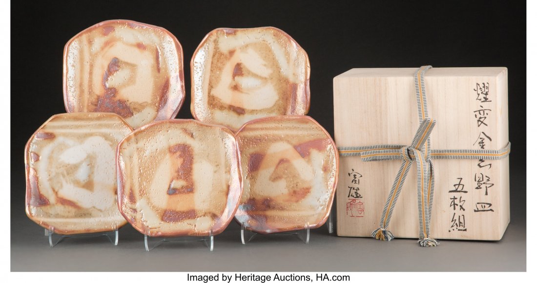 Suzuki Tomio (Japanese, b. 1948) Five Plates Gla (1 of 4)