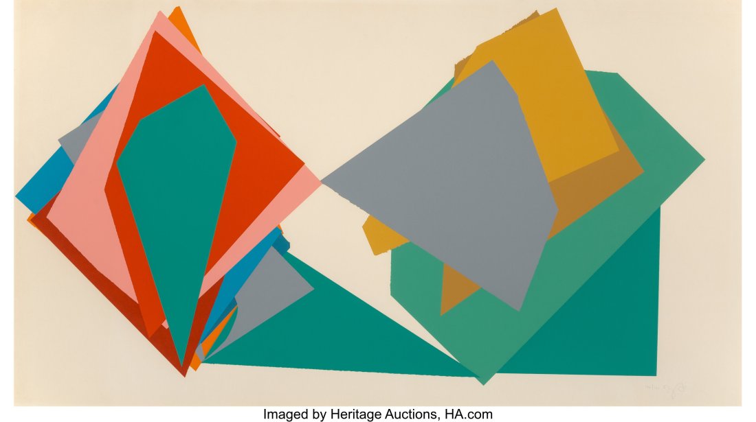 Darryl Hughto (b. 1943) Untitled, 1977 Screenpri: Darryl Hughto (b. 1943) Untitled, 1977 Screenprint in colors on wove paper 31 x 55 inches (78.7 x 139.7 cm) (sight) Ed. 126/144 Sign