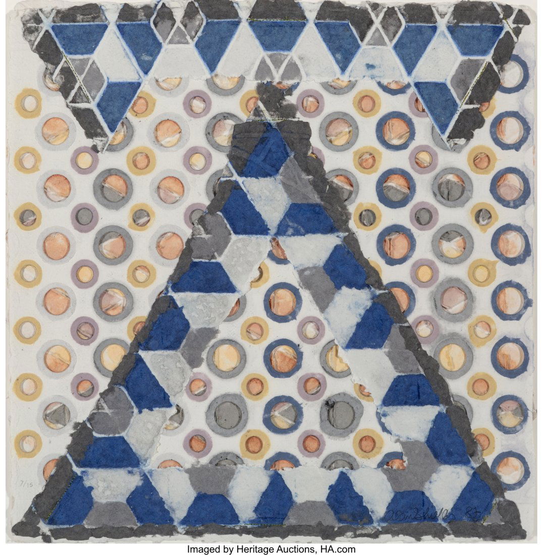 Alan Shields (1944-2005) Thinning Twin, 1987 Etc: Alan Shields (1944-2005) Thinning Twin, 1987 Etching with collage in colors on paper 18-3/4 x 18 inches (47.6 x 45.7 cm) (sheet) Ed. 7/