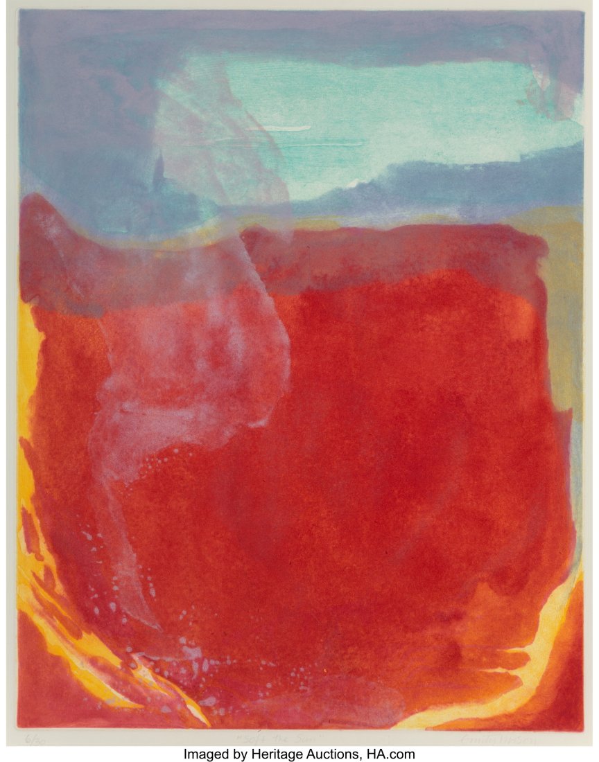Emily Mason (1932-2019) Soft The Sun, 1989 Aquat: Emily Mason (1932-2019) Soft The Sun, 1989 Aquatint in colors with carborundum on wove paper 19-3/4 x 15-5/8 inches (50.2 x 39.7 cm) (image) E