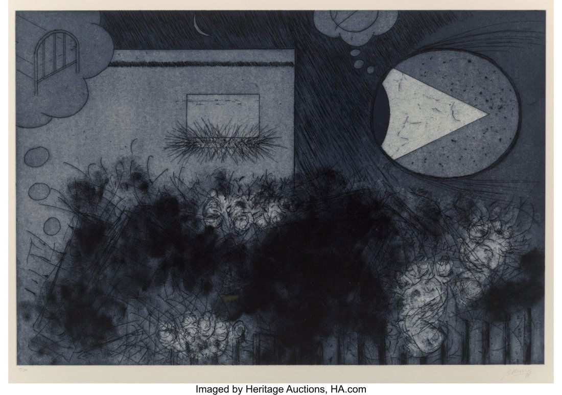 Robert Morris (1931-2018) Untiled, from the Drea: Robert Morris (1931-2018) Untiled, from the Dream Series, 1988 Etching, engraving, and aquatint in colors on paper 15-3/4 x 23-1/2 inches (40.0 x