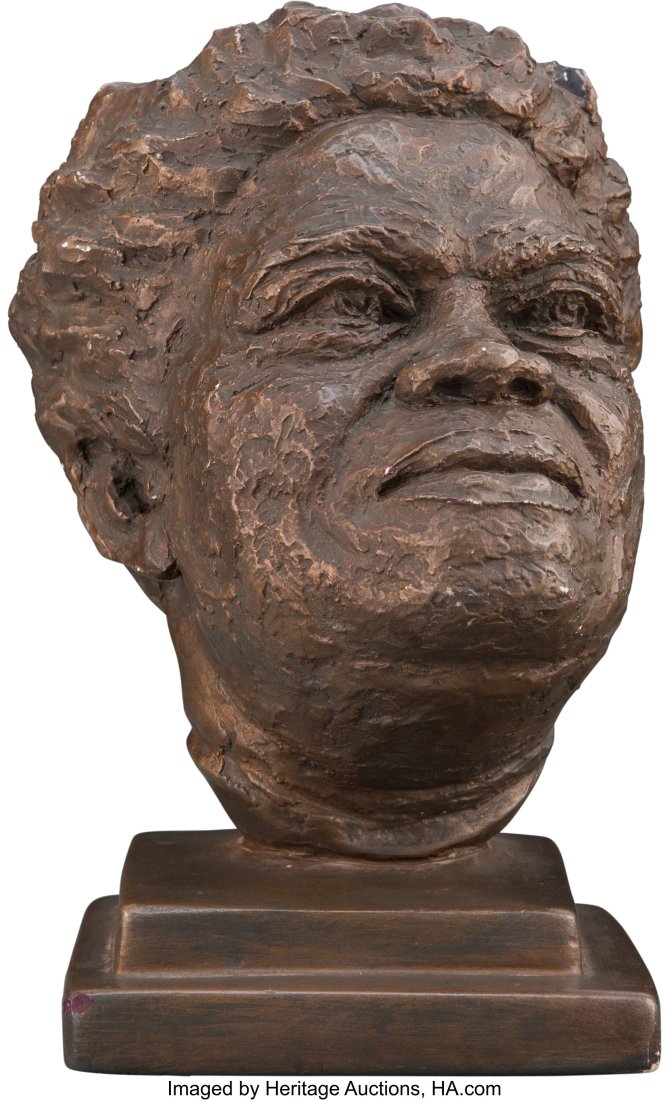Ruth Inge Hardison (1914-2016) Bust of Mary McLe: Ruth Inge Hardison (1914-2016) Bust of Mary McLeod Bethune, 1965 Plaster with applied patina 6-1/2 inches (16.5 cm) high on a 1 inch (2.5 cm) pati