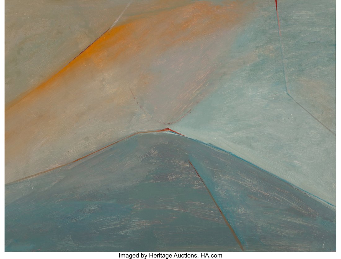 Merton D. Simpson (American, 1928-2013) Figuresc: Merton D. Simpson (American, 1928-2013) Figurescape, 1978 Oil on Masonite 19 x 25-1/4 inches (48.3 x 64.1 cm) Initialed and dated lower right&c