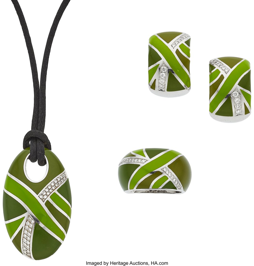 Roberto Coin Diamond, Enamel, White Gold Jewelry (1 of 5)