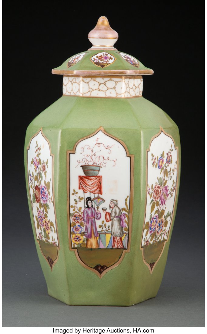 A German Partial Gilt Porcelain Chinoiserie Cove (1 of 3)