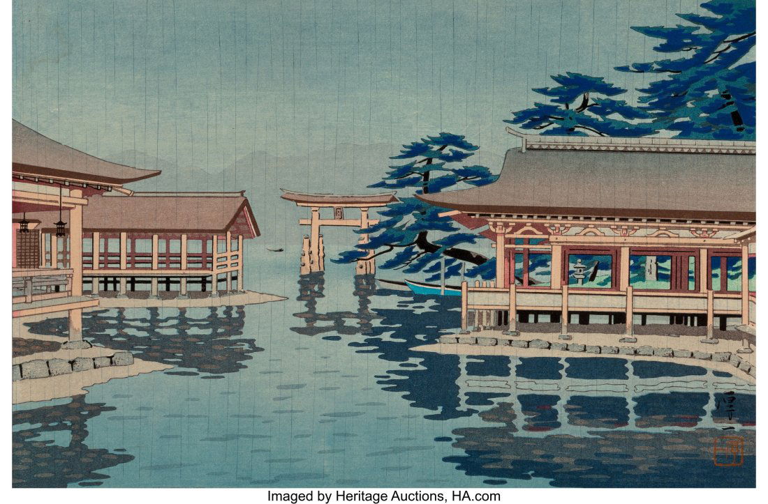 Japanese School (20th Century) Two Works Woodblo (1 of 4)