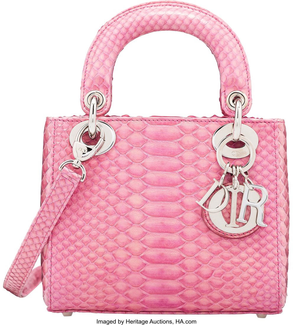 lady dior mini python