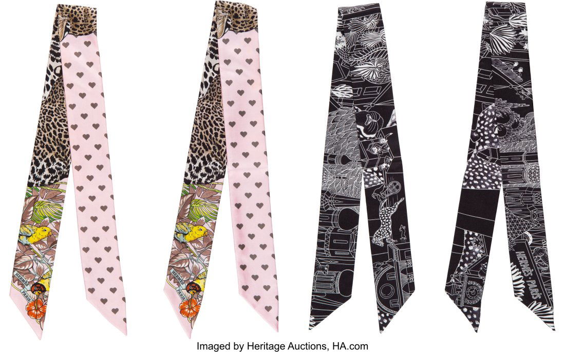 Hermès Set of Four: Twilly Scarves Condition: 3 (1 of 3)