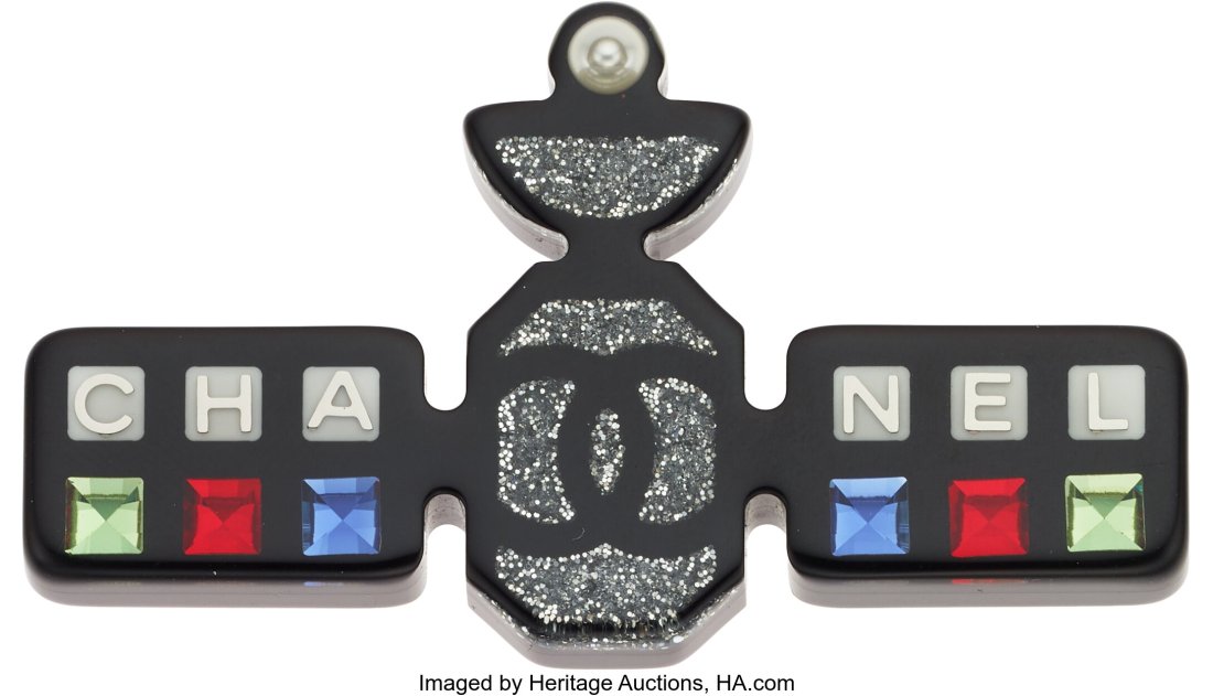 Chanel Silver & Multi-Color Acrylic Satellite Pi (1 of 1)