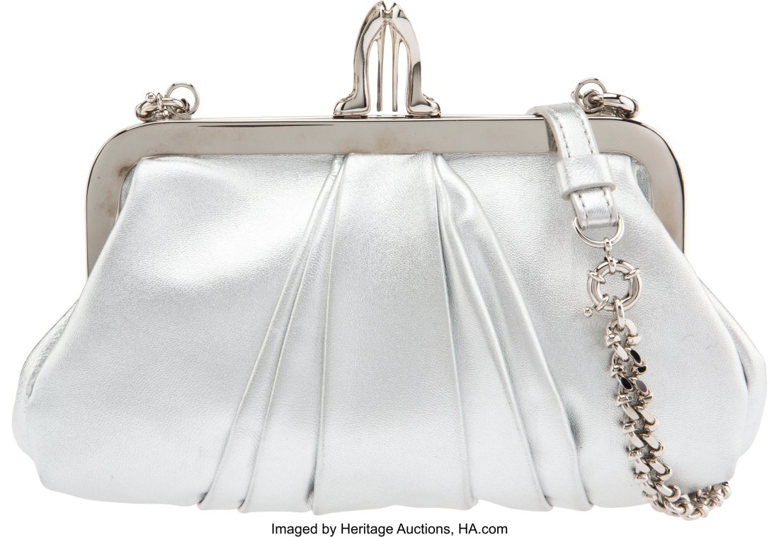 Christian Louboutin Silver Leather Loubinight Ba (1 of 2)