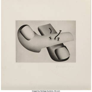 41076: Lambert Maria Wintersberger (b. 1941) Worte Des : Lambert Maria Wintersberger (b. 1941) Worte Des Lebens, Zeichen Des Todes, circa 1970 Lithograph on paper 23-3/4 x 23-7/8 inches (60.3 x 60.6 cm